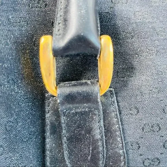 Gucci Black GG Supreme Canvas Boston Satchel with Crossbody Strap Authentic - Picture 7 of 15